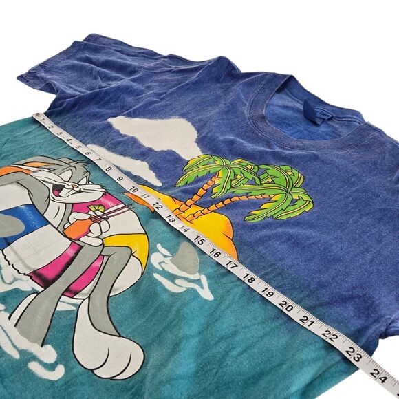 Vintage Jerry Leigh Bugs Bunny T Shirt Large 90’s Top Tie Dye Beach Looney Tunes - Picture 5 of 6